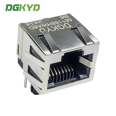 RJ45 Straight Connector 1X1 8P8C Without Light Strip Shielding 30U RJ45 Interface DGKYD561188HWA8DB6