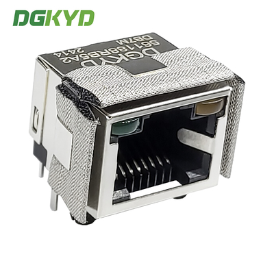 RJ45 Straight Connector 8P8C With Light Strip Shielding 50U Modular Socket RJ45 Interface DGKYD561188RB5A2DB7M