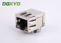 Single Rj45 Ethernet Jack Integrated Transformer / Common Mode Choke , Og/Y Led