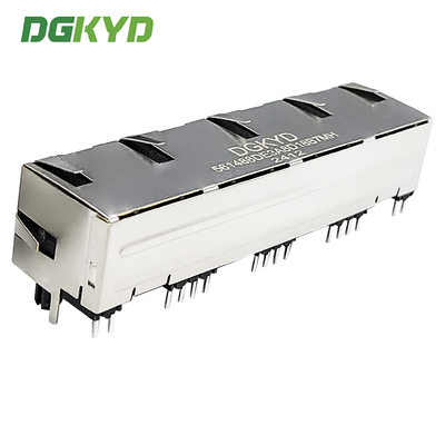 RJ45 Direct 1X4 With Light Strip Shielding 8P8C Network Interface RJ45 Connector DGKYD561488DE3A8D18B7MH