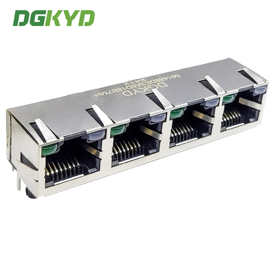 RJ45 Direct 1X4 With Light Strip Shielding 8P8C Network Interface RJ45 Connector DGKYD561488DE3A8D18B7MH