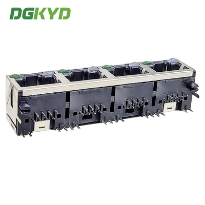 RJ45 Direct 1X4 With Light Strip Shielding 8P8C Network Interface RJ45 Connector DGKYD561488DE3A8D18B7MH