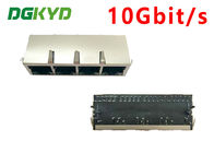 10G RJ45 Multiple Port Connectors , Ethernet Shielded Rj45 Connector Modular Jack