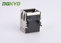 Right Angle shielded 8p8c Communication RJ45 port with Transformer, G/Y