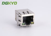 Right Angle CAT6 RJ45 Modular Connector With Transformer For Monitor