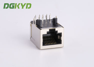 1 Port cat 6 RJ45 connector modules with internal transformers for Fiber Optic Transceivers