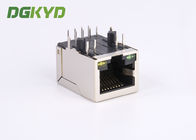 Vertical Shielded RJ45 PCB Connector With Internal Magnetics 100Mbit