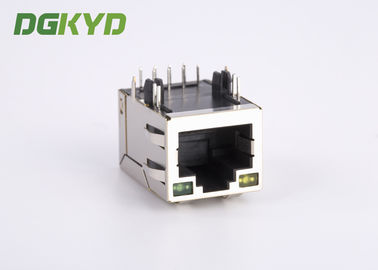 KRJ-H001YGENL single port RJ45 Magnetics jack, Side Entry 100Mb rj45 8p8c connectors