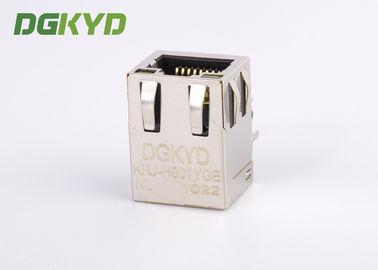 KRJ-H001YGENL single port RJ45 Magnetics jack, Side Entry 100Mb rj45 8p8c connectors