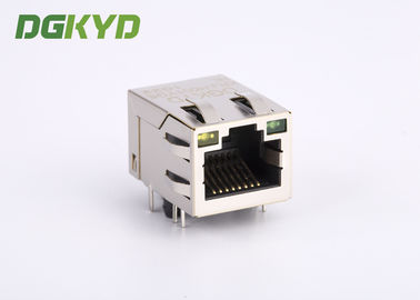 KRJ-H001YGENL single port RJ45 Magnetics jack, Side Entry 100Mb rj45 8p8c connectors