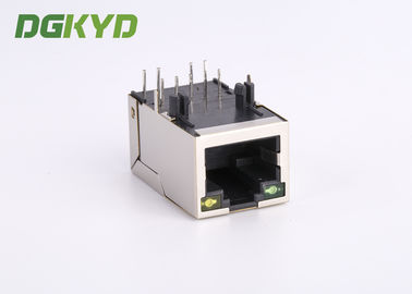 Metal shielded cat6 rj45 connectors , 1000 Gigabit female rj45 modular jack