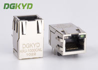 Factory price 25.4mm length Single port gigabit Ethernet RJ45 connector with LED