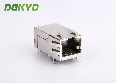 33mm Length Tab Up 12 Pins 1000 BASE RJ45 Modular Jacks With Gigabit Transformer