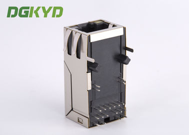 33mm Length Tab Up 12 Pins 1000 BASE RJ45 Modular Jacks With Gigabit Transformer