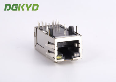 33mm Length Tab Up 12 Pins 1000 BASE RJ45 Modular Jacks With Gigabit Transformer