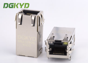 33mm Length Tab Up 12 Pins 1000 BASE RJ45 Modular Jacks With Gigabit Transformer