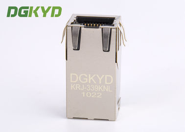 33mm Length Tab Up 12 Pins 1000 BASE RJ45 Modular Jacks With Gigabit Transformer