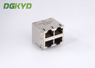 RJ45 Multiple Port Connectors Stack MJ ASSY 8POS 2X2 CAT6 with magnetics