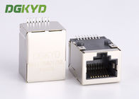 Shielded cat5 network jack, Low profile SMT rj45 connector with internal transformer