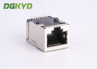 Shielded cat5 network jack, Low profile SMT rj45 connector with internal transformer