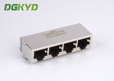 1 x 4 Multiple Port cat5 RJ45 PCB Socket Connector Female For Communication