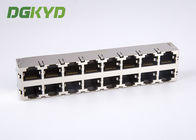 Stack RJ45 Female Jack 2X8 Port top entry ethernet connector 0811-2X8R-19-F RoHS