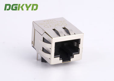 90 degree 10 / 100 Base -TX RJ45 jack Integrated Magnetics ethernet connector