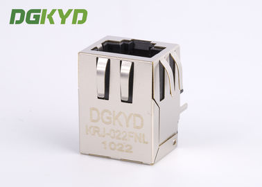 90 degree 10 / 100 Base -TX RJ45 jack Integrated Magnetics ethernet connector