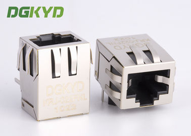 90 degree 10 / 100 Base -TX RJ45 jack Integrated Magnetics ethernet connector