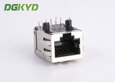 90 degree 10 / 100 Base -TX RJ45 jack Integrated Magnetics ethernet connector