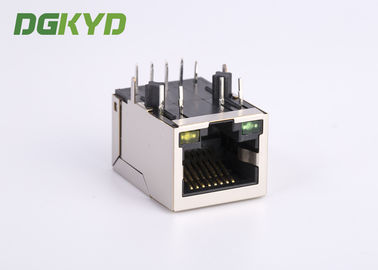 1x1 Single Port 90 Degree 8P8C RJ45 Jack 10/100Base With Transformer Customized RJ45 With Transformer