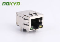 10/100 Base-tx network connector rj45 single port with G/Y led and EMI Fingers RJ45 With Transformer