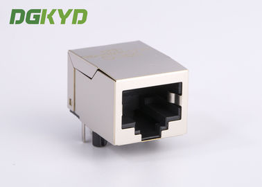 Customized 10/100base - T RJ45 Modular Connector With Transformer 1 X 1 Tab Down