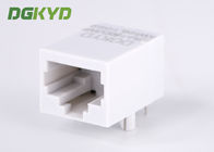 Unshield white housing cat 5e RJ45 single port Ethernet Jack with Magnetics 100 base-tx RJ45 With Transformer