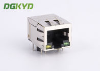 Right Angle integrated RJ45 single port female Jack with magnetics 8P8C For Router RJ45 With Transformer