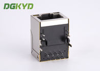 Metal Shielded 100MB RJ45 Integrated Magnetics Connector Module With POE Single Port Tap Up