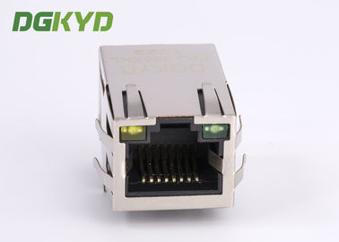 Single Port 100 BASE-T Integrated Magnetic RJ45 Jack Shielded With Y/G LED