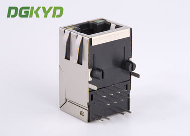Single Port 100 BASE-T Integrated Magnetic RJ45 Jack Shielded With Y/G LED