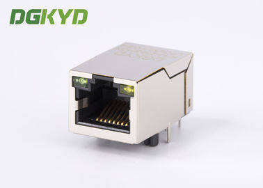 Single Port Shield Tab Up Cat 5 Power Over Ethernet RJ45 Modular Jack With G/Y LED