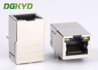 Single Port Shield Tab Up Cat 5 Power Over Ethernet RJ45 Modular Jack With G/Y LED