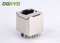 Shielded 10 pin vertical insertion cat 6 RJ45 Connector with gige transformer