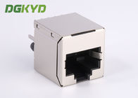 Shielded 10 pin vertical insertion cat 6 RJ45 Connector with gige transformer