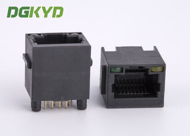 KRJ-52T8811BL1NL Top Entry 8p8c CAT5 RJ45 Single Port Connector With Black Plastic Housing