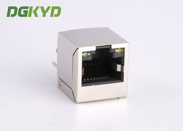 Customized 16.10mm height 180 degree vertical entry RJ45 pcb jack ethernet socket