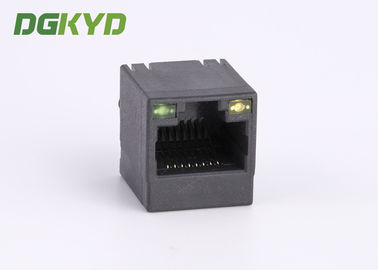 180 Degree Top Entry Rj45 Lan Jack RJ45 Keystone Jack With Black Plastic Housing