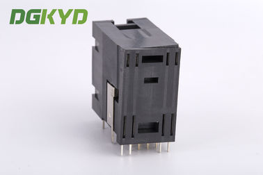 Unshielded 2x1 Stack Double Port RJ45 Connector Without Transformer Ethernet Socket