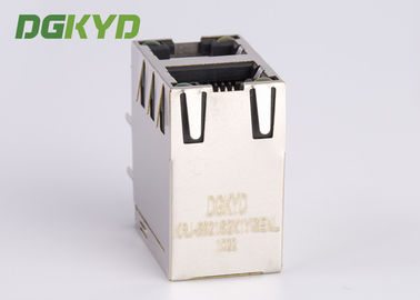 OEM/ODM stacked 2 port Communiation connection jack RJ45 Network Cable socket