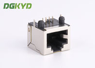 1x1 Right Angle 8p8c RJ45 shielded Connector without internal transformer