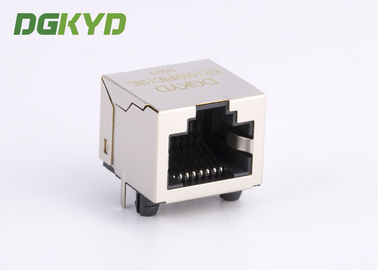 1x1 Right Angle 8p8c RJ45 shielded Connector without internal transformer