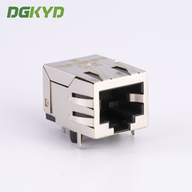 Standard parts single port right angle shield rj45 connector without transformer